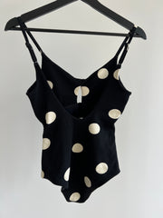 Zulu & Zephyr Black with White Spot Bodysuit - AU 8