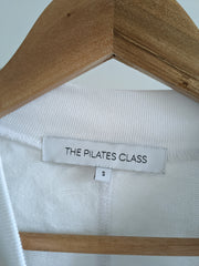 The Pilates Class White 100% Cotton Crew Neck Sweater and Pants Tracksuit Set - S (Sweater), XS (Pants)