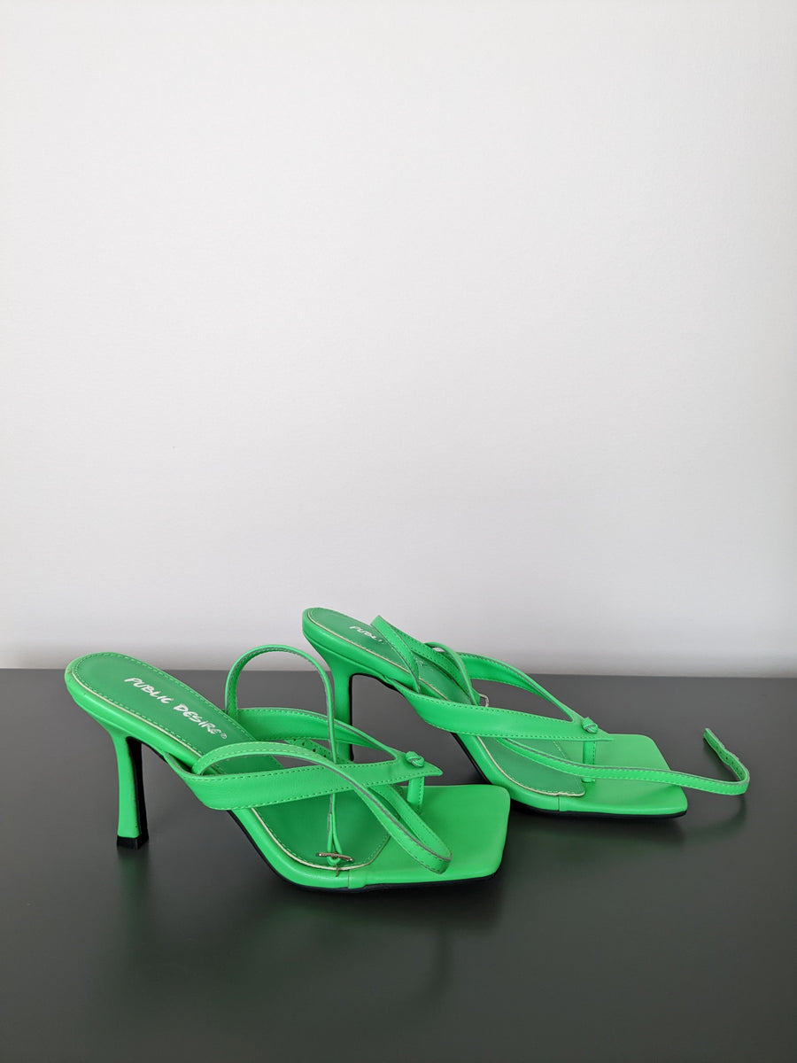 Public Desire Lime Green Heels - US 5