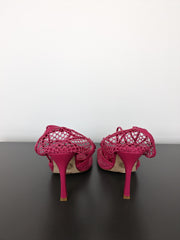 Billini Pink Net Heels - US 7