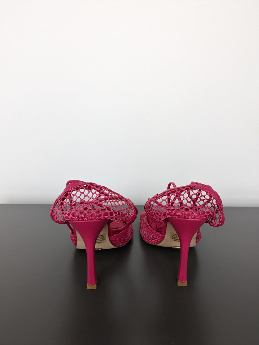 Billini Pink Net Heels - US 7