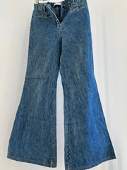 Bec & Bridge Wide Leg Blue Denim Jeans - AU 6