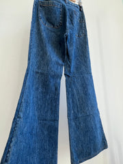 Bec & Bridge Wide Leg Blue Denim Jeans - AU 6