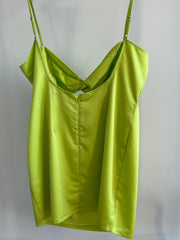 Runaway Neon Green Diamond Straps Mini Dress - AU 16