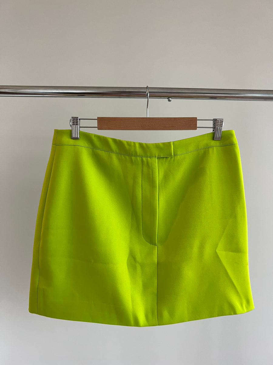 Meshki Lime Green Mini Skirt - XL