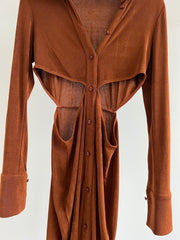 Runaway Bronze Brown Shirt Dress - AU 16