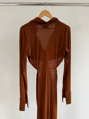 Runaway Bronze Brown Shirt Dress - AU 16