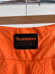 RUNAWAY MOTEL by Parris Goebel Orange Biker Shorts - S