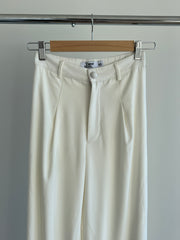 Tiger Mist White Straight Leg Trousers - XS