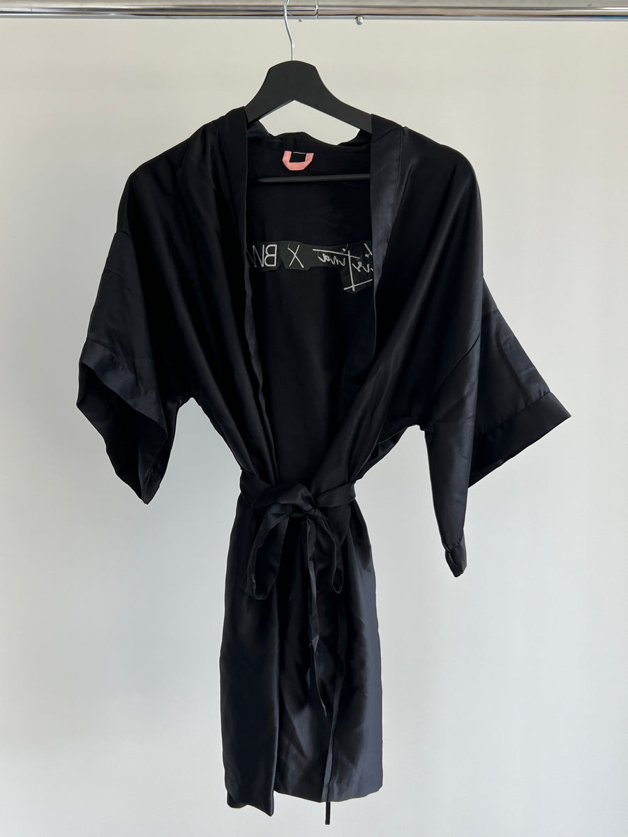 Kristina x BWLDR Black Wrap Glam Beauty Robe - One Size