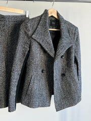 SABA Grey Plaid Tweed 50% Wool Blazer (AU 6)