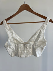 Showpo White Denim Corset Top - AU 6