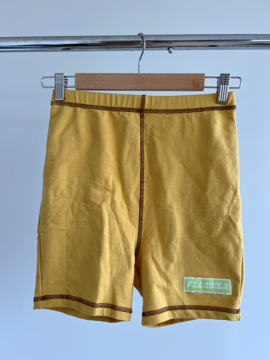 FT. LOUISA Yellow Biker Shorts - S