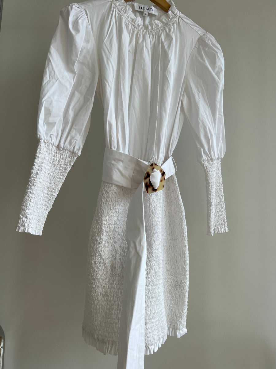 Elliatt White Shirt Dress With Belt - Size S