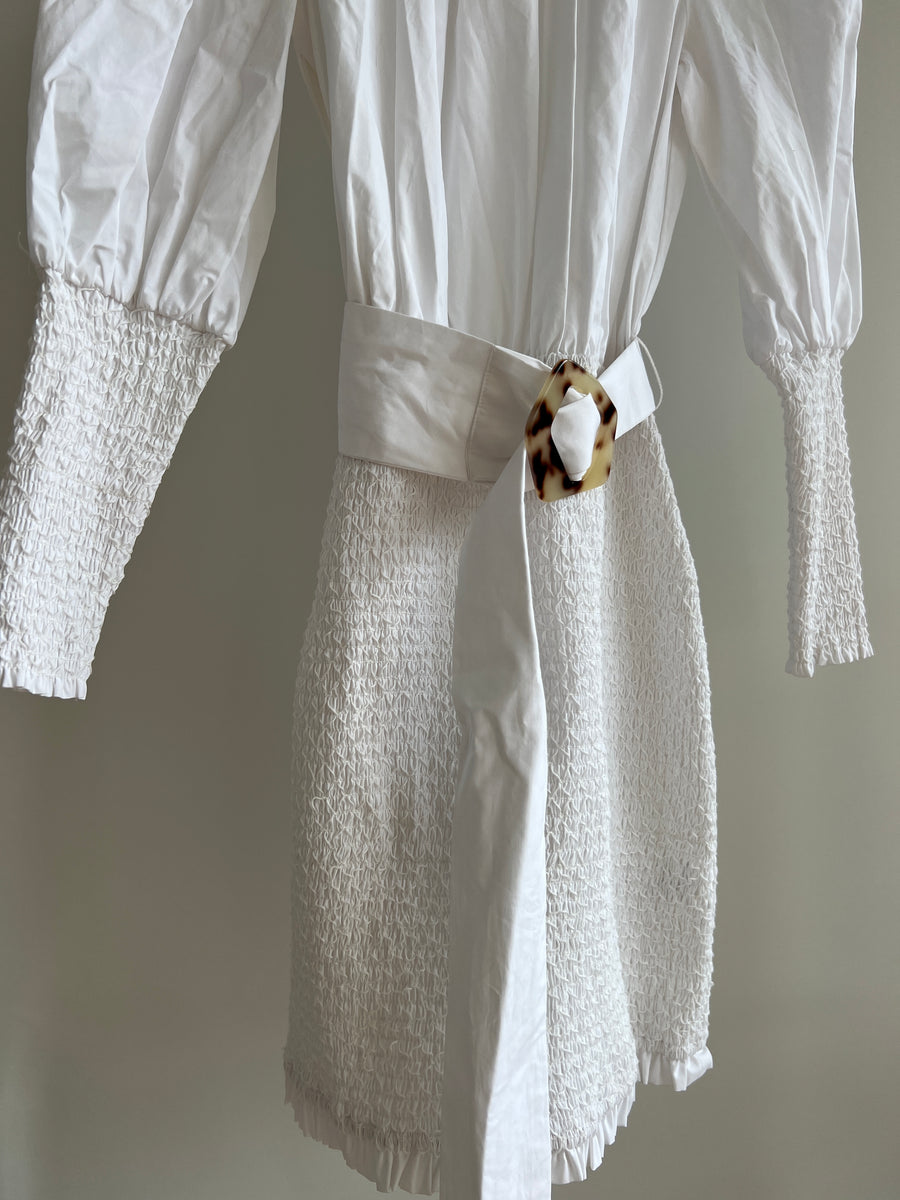 Elliatt White Shirt Dress With Belt - Size S