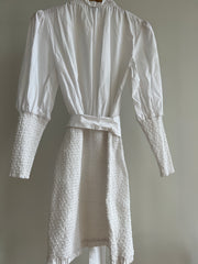 Elliatt White Shirt Dress With Belt - Size S