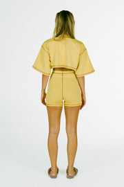 FT. LOUISA Yellow Biker Shorts - S