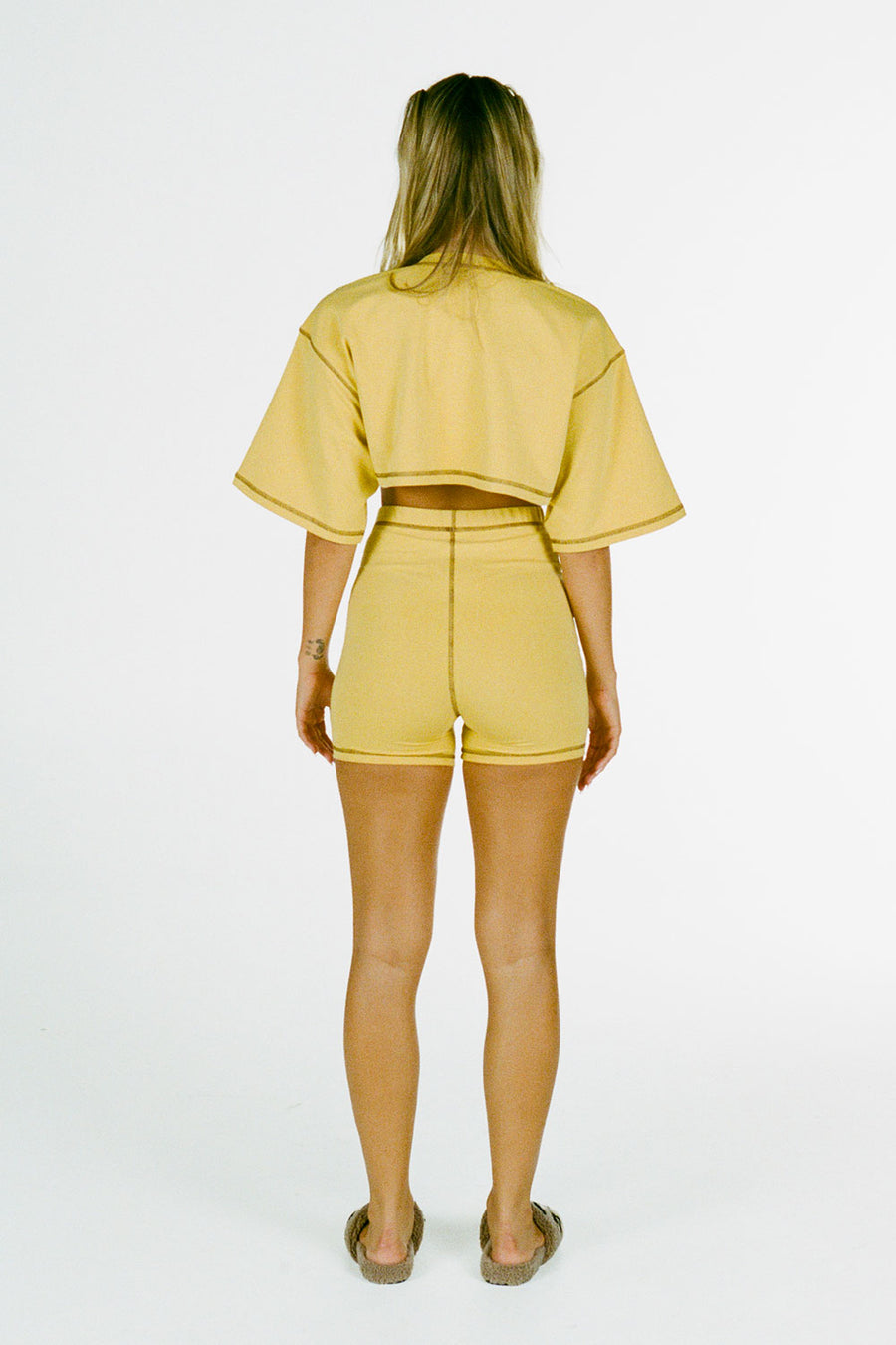 FT. LOUISA Yellow Biker Shorts - S