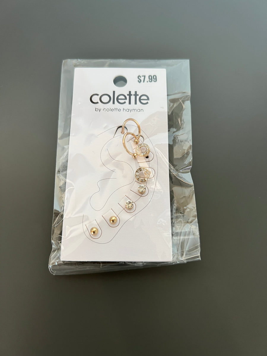 Colette Hayman dia stud and hoop multi pack earrings