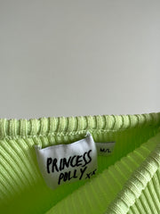 Princess Polly Neon Green One Shoulder Tee - M/L