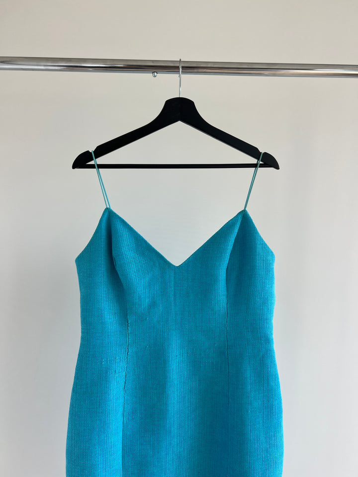 MOSSMAN Blue Midi Dress - AU 18