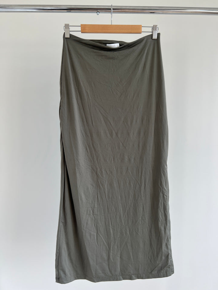 Kookai Military Green Lulu Midi Skirt - 2