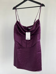 Dazie Bring It Back Silky Violet Mini Dress - AU 16