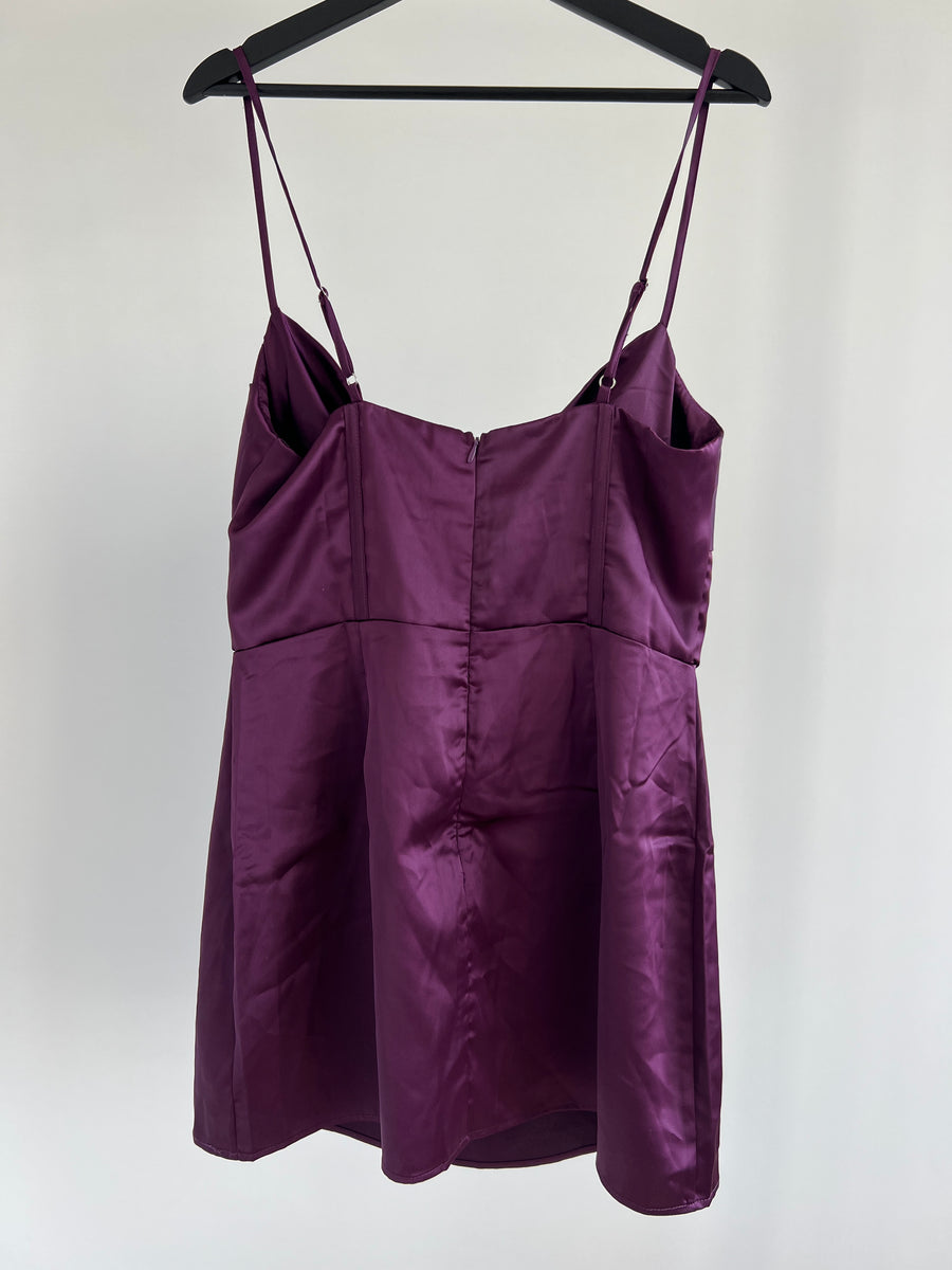 Dazie Bring It Back Silky Violet Mini Dress - AU 16