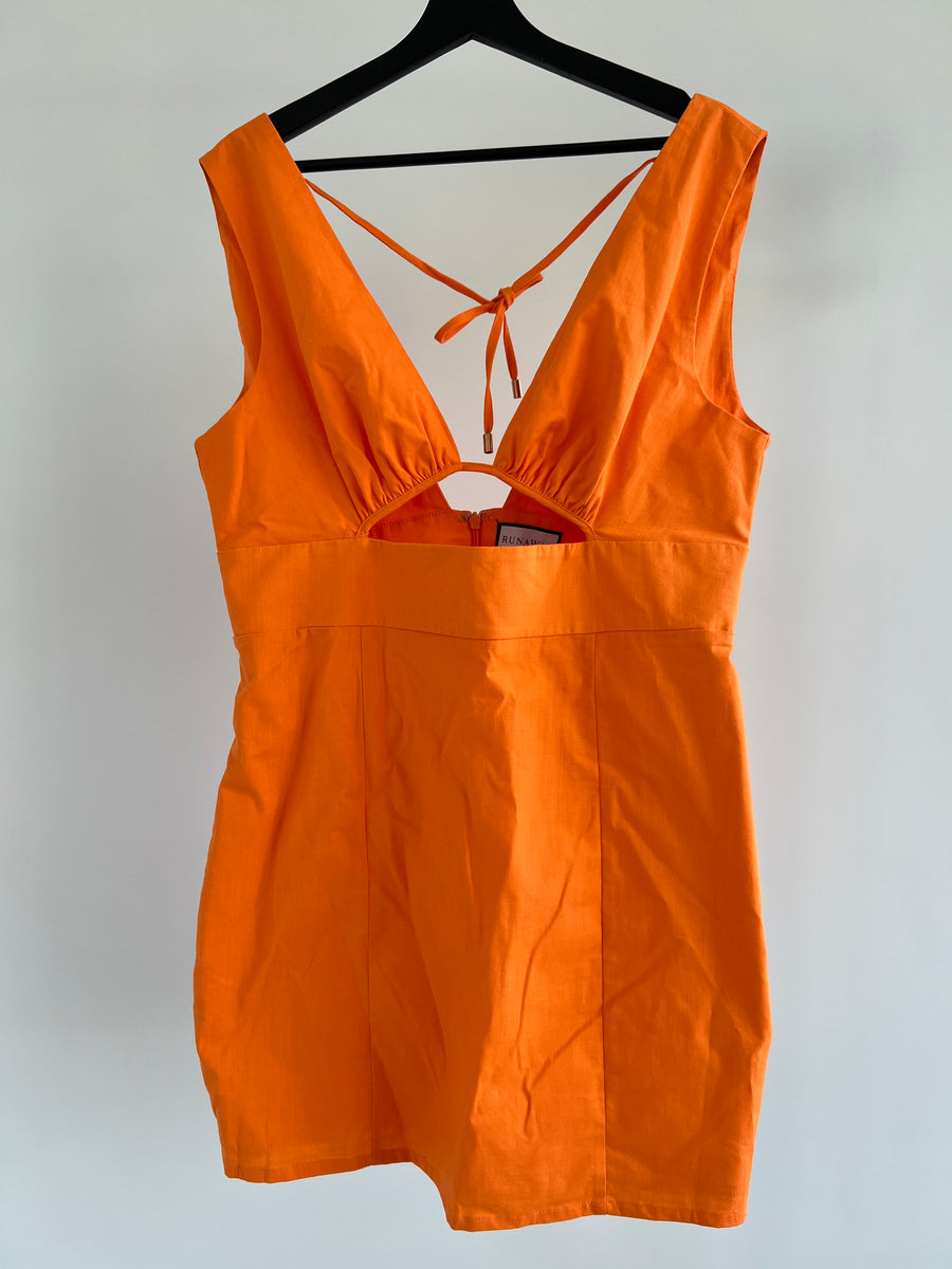 Runaway Orange Mini Dress - AU 16/XXL