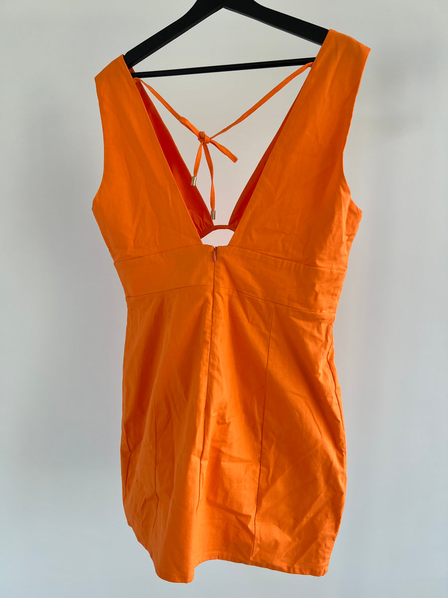 Runaway Orange Mini Dress - AU 16/XXL