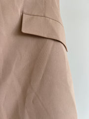 Karen Millen Beige Tailored Button Through Mini Skirt - AU 16