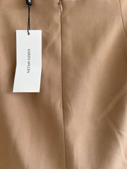 Karen Millen Beige Tailored Button Through Mini Skirt - AU 16