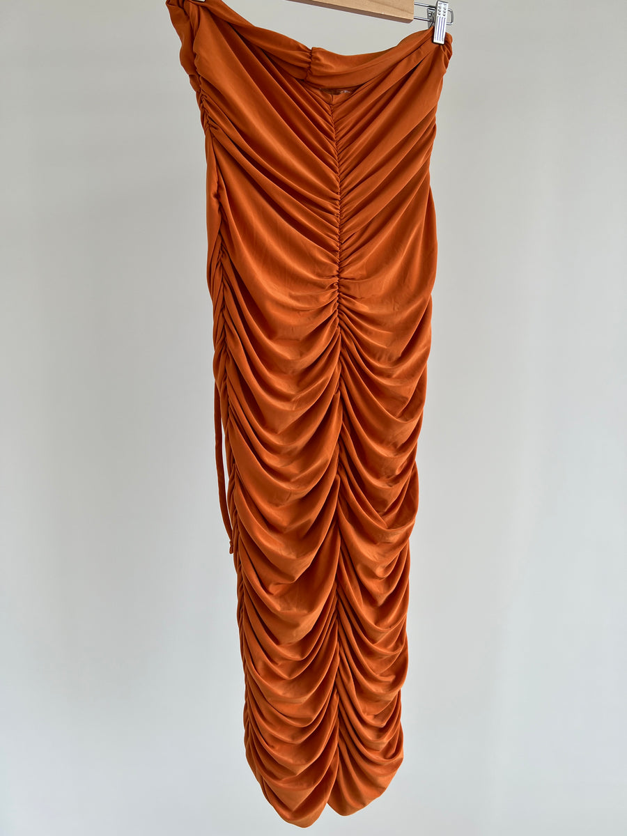 CLUB LONDON Orange Midi Dress - AU 14