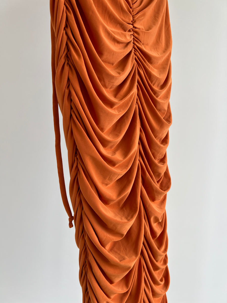 CLUB LONDON Orange Midi Dress - AU 14