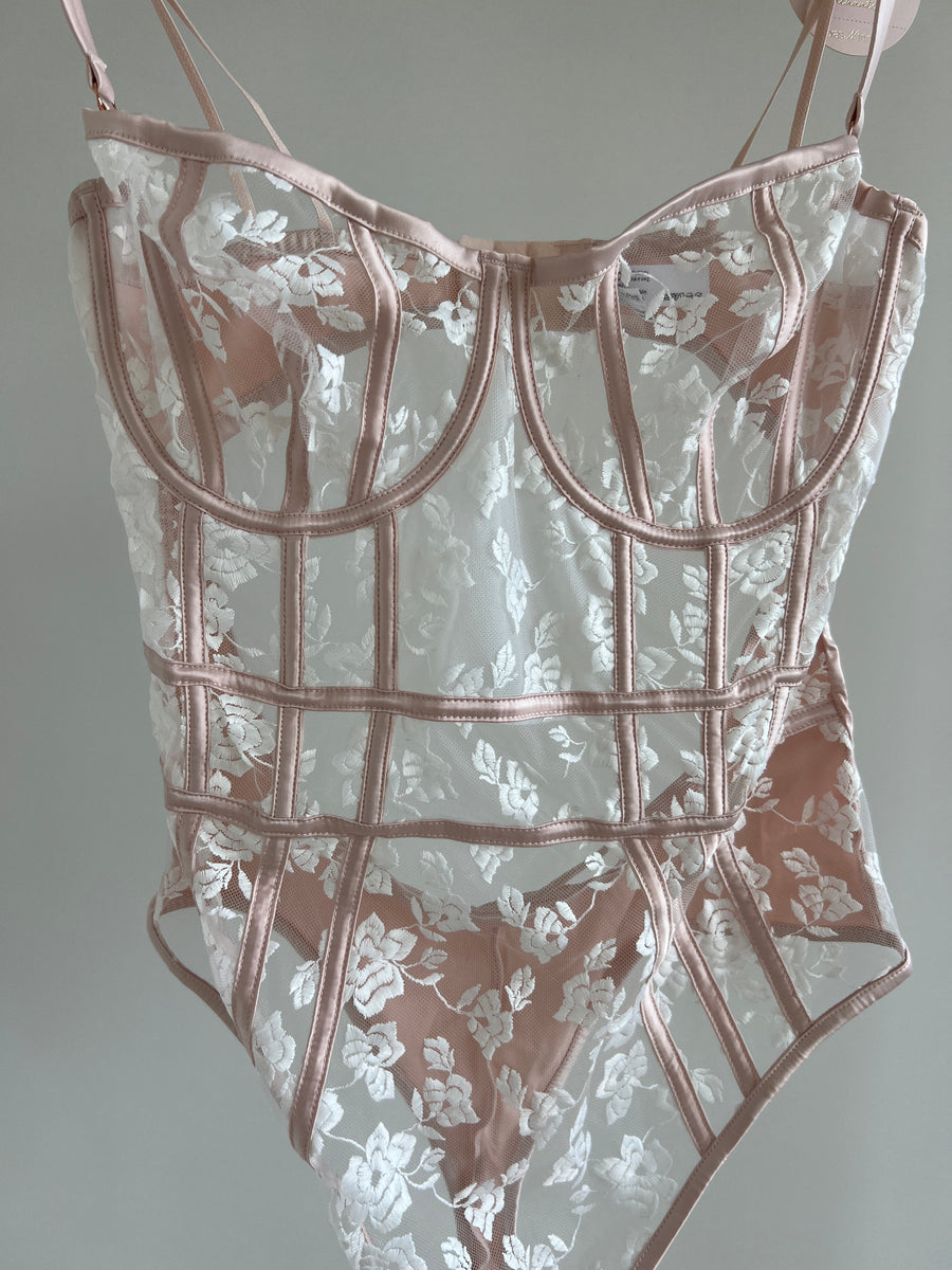 Bras N Things Nude Pink Corset Bodysuit - AU 14E –