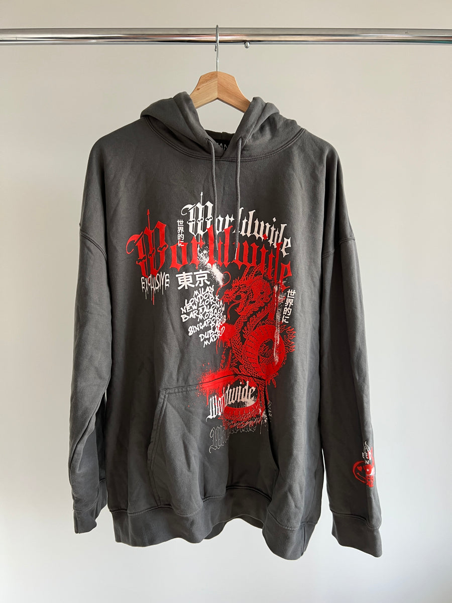 Boohooman shop red hoodie