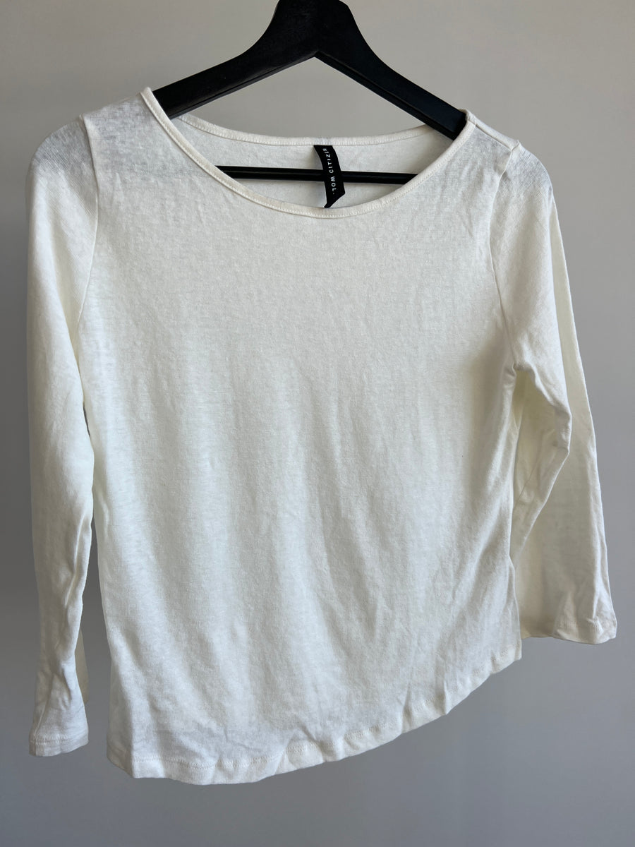 CITIZEN WOLF Champagne Hemp And Cotton Long Sleeve Shirt - No Label Size, Should Fit XS/S