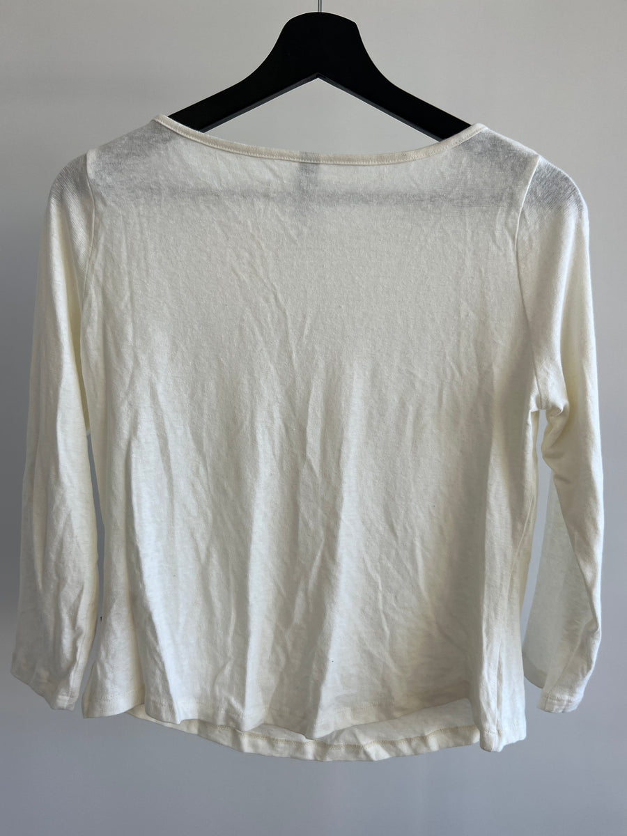 CITIZEN WOLF Champagne Hemp And Cotton Long Sleeve Shirt - No Label Size, Should Fit XS/S