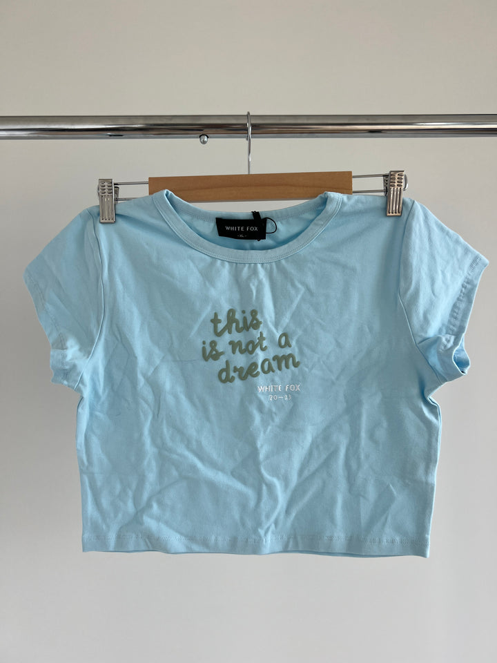 White Fox Not A Dream Baby Blue T-Shirt - XL