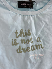 White Fox Not A Dream Baby Blue T-Shirt - XL