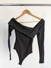 Lovers and Friends Black Ribbed Bodysuit - XS