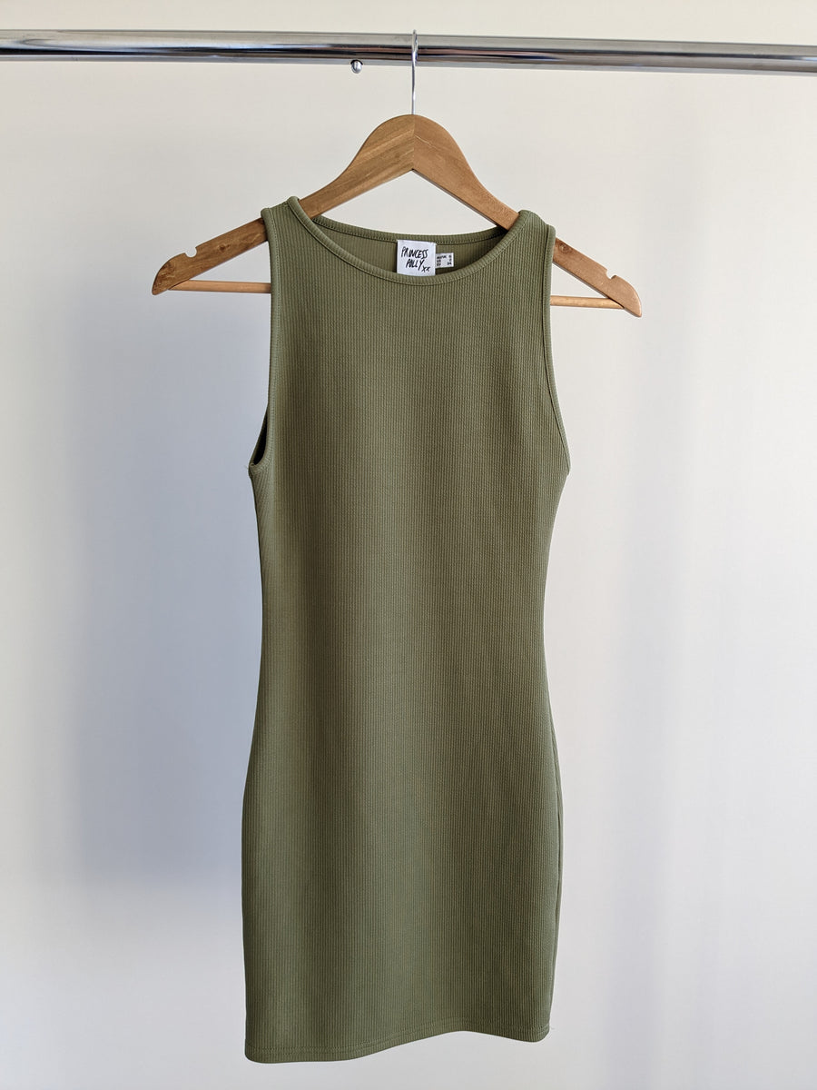 Green Sleeveless Mini Dress
