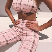 I.AM.GIA Pink Plaid Pants - M