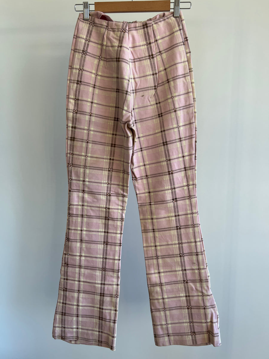 I.AM.GIA Pink Plaid Pants - M