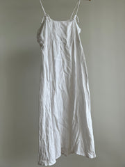 Wish Pure White 100% Linen Midi Dress - Size AU 8