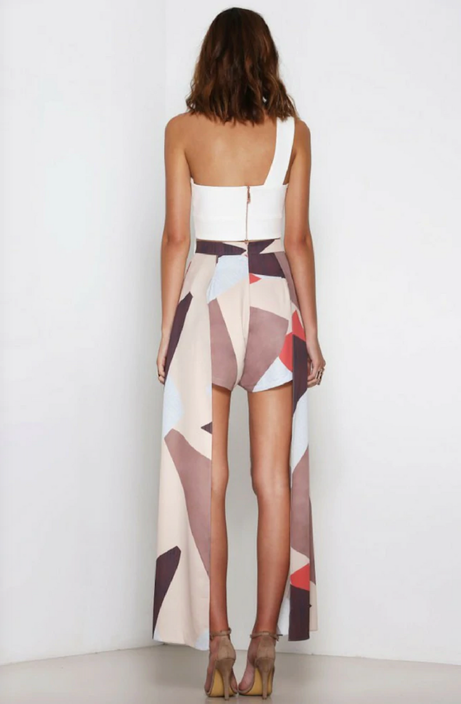 Premonition Mosaic/Abstract Design Maxi Shorts with Wrap - AU 6