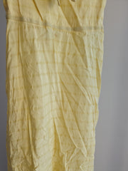 Johansen Light Yellow Tied-Front Maxi Dress - XS