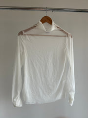 Princess Polly White Mesh Long Sleeve Shirt - AU 10