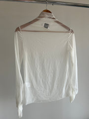 Princess Polly White Mesh Long Sleeve Shirt - AU 10