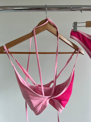 Lorna Jane Pink Bikini Swim Top And Bottoms - XL